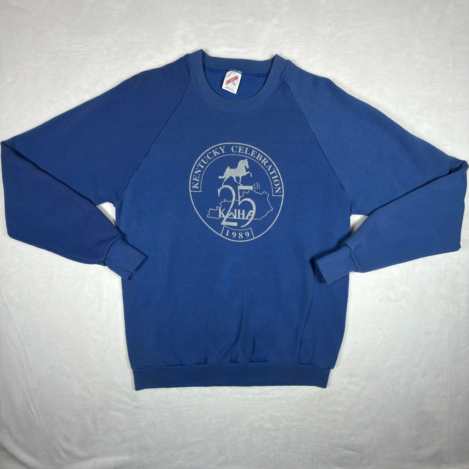 Vintage 1989 Jerzees Kentucky Celebration Kaha Sweatshirt Blue Xl Made In Usa